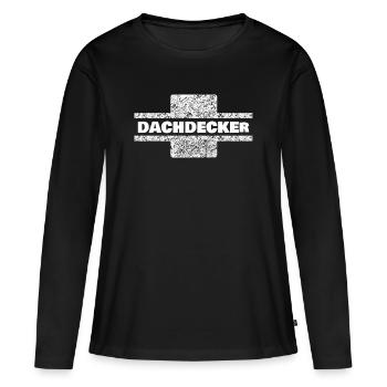 Couvreur - T-shirt manches longues Premium bio Femme - noir - Devant - Julia (174cm)