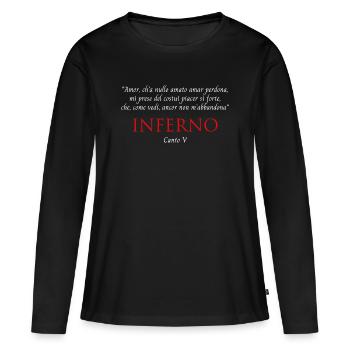 Inferno Canto V Divine Commedy Amor ch’ha nullo - T-shirt manches longues Premium bio Femme - noir - Devant - Julia (174cm)