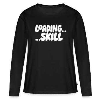 Ladebildschirm Skill-Ästhetik - Frauen Premium Bio Langarmshirt - Schwarz - Vorne - Julia (174cm)