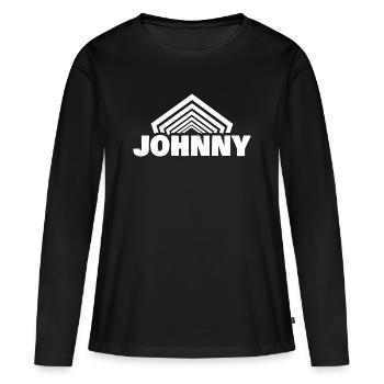 Cadeau pour Johnny - T-shirt manches longues Premium bio Femme - noir - Devant - Julia (174cm)