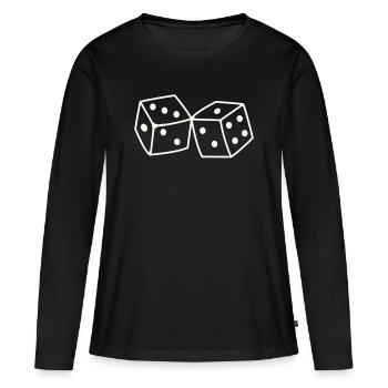 Cubes - Women's Premium Organic Long Sleeve Shirt - black - Front - Julia (174cm)