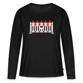 Construction - T-shirt manches longues Premium bio Femme - noir - Devant - Julia (174cm)