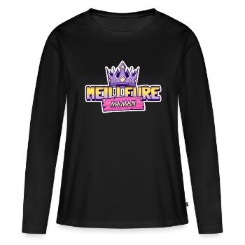 Meilleure maman. Reine des mamans - T-shirt manches longues Premium bio Femme - noir - Devant - Julia (174cm)