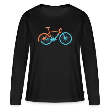 Dynamic bicycle design - Women's Premium Organic Long Sleeve Shirt - black - Front - Julia (174cm)