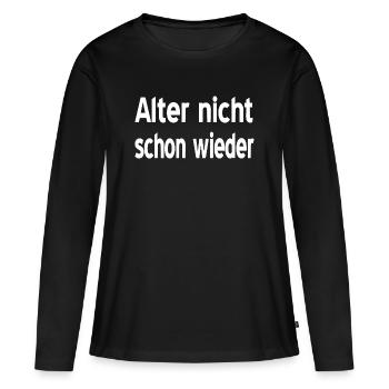 Âge - T-shirt manches longues Premium bio Femme - noir - Devant - Julia (174cm)