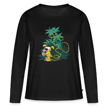 Marsupilami Dans Le Vert - T-shirt manches longues Premium bio Femme - noir - Devant - Julia (174cm)