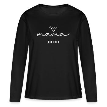 Mom since 2023 | Gift for Mother's Day - Women's Premium Organic Long Sleeve Shirt - black - Front - Julia (174cm)