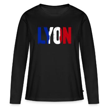 Lyon Frankreich - Frauen Premium Bio Langarmshirt - Schwarz - Vorne - Julia (174cm)