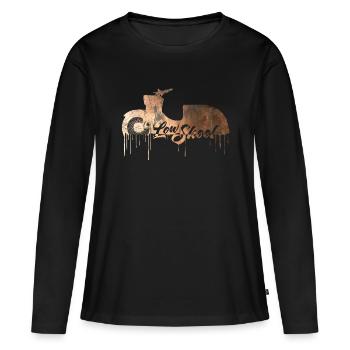 Schwalbe - LowSkool - Simson KR51 - Cuivre - T-shirt manches longues Premium bio Femme - noir - Devant - Julia (174cm)