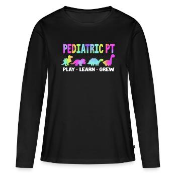 Physio Kinésithérapeute - T-shirt manches longues Premium bio Femme - noir - Devant - Julia (174cm)