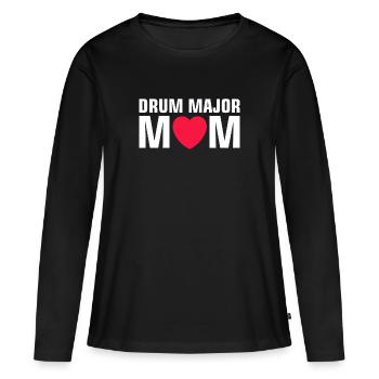 Drum Major Mom - Fanfare - T-shirt manches longues Premium bio Femme - noir - Devant - Julia (174cm)