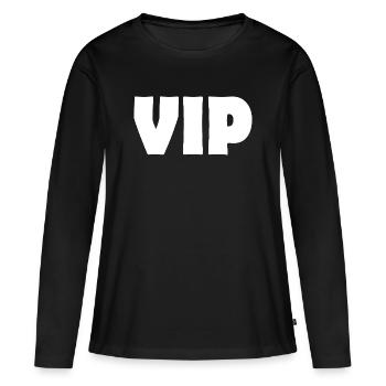 VIP - T-shirt manches longues Premium bio Femme - noir - Devant - Julia (174cm)