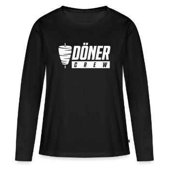 L’équipe Döner - T-shirt manches longues Premium bio Femme - noir - Devant - Julia (174cm)