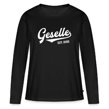 Compagnon 2026 : Examen de compagnon réussi, formation - T-shirt manches longues Premium bio Femme - noir - Devant - Julia (174cm)