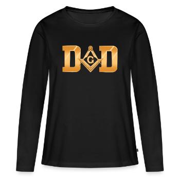 Francs-maçons Illuminati - T-shirt manches longues Premium bio Femme - noir - Devant - Julia (174cm)