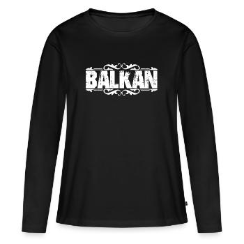 Balkans - Serbie - Croatie - Yougoslavie - T-shirt manches longues Premium bio Femme - noir - Devant - Julia (174cm)