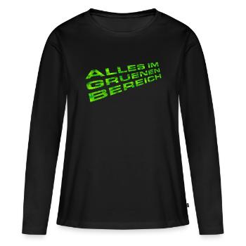 Everything in the green area (Grass Edition) - Women's Premium Organic Long Sleeve Shirt - black - Front - Julia (174cm)