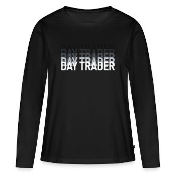 Day Trader Marché boursier Trader boursier - T-shirt manches longues Premium bio Femme - noir - Devant - Julia (174cm)
