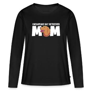 Retriever de la baie de Chesapeake - T-shirt manches longues Premium bio Femme - noir - Devant - Julia (174cm)