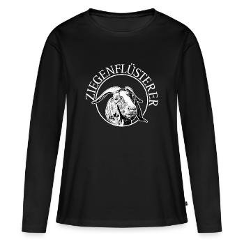 Chèvre Whisperer Chèvre Chèvre - T-shirt manches longues Premium bio Femme - noir - Devant - Julia (174cm)