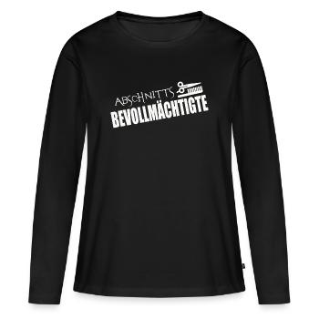 SECTION AGENTS - T-shirt manches longues Premium bio Femme - noir - Devant - Julia (174cm)