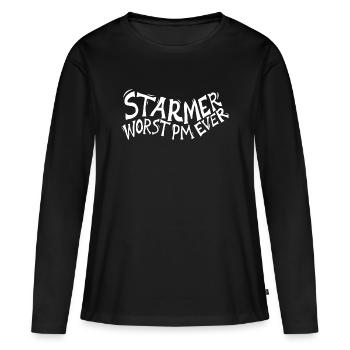 Starmer worst PM ever - Women's Premium Organic Long Sleeve Shirt - black - Front - Julia (174cm)