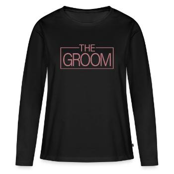 Le marié assorti mariée mariée célibataire marié marié - T-shirt manches longues Premium bio Femme - noir - Devant - Julia (174cm)