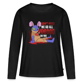 Cadeau de sorcellerie vaudou drôle poupée vaudou - T-shirt manches longues Premium bio Femme - noir - Devant - Julia (174cm)