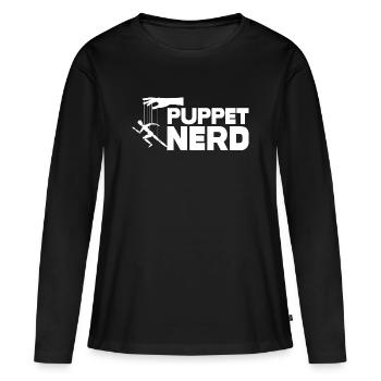 Marionnette de nerds de marionnettes - T-shirt manches longues Premium bio Femme - noir - Devant - Julia (174cm)