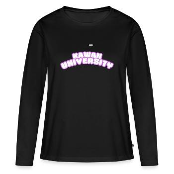 Kawaii University - T-shirt manches longues Premium bio Femme - noir - Devant - Julia (174cm)