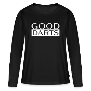 Fléchettes Good_Darts - T-shirt manches longues Premium bio Femme - noir - Devant - Julia (174cm)