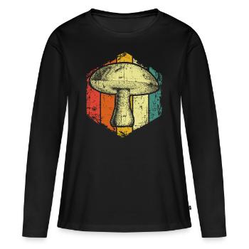 Champ magique Drogue - T-shirt manches longues Premium bio Femme - noir - Devant - Julia (174cm)