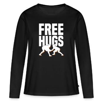 Fabuleux et merveilleux idée cadeau grappling - T-shirt manches longues Premium bio Femme - noir - Devant - Julia (174cm)