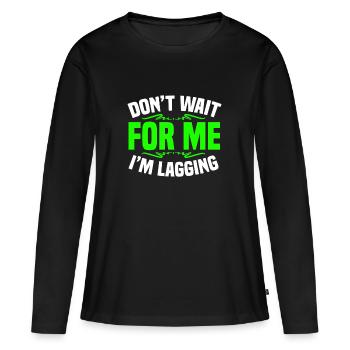 Jeux - T-shirt manches longues Premium bio Femme - noir - Devant - Julia (174cm)
