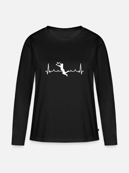 Ultimate Frisbee - Frauen Premium Bio Langarmshirt - Schwarz