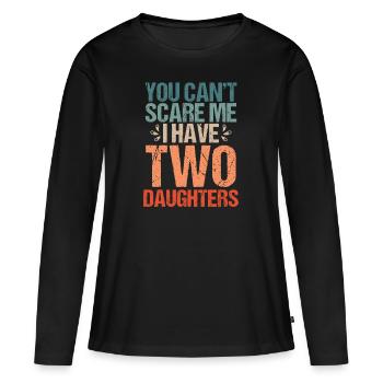 Tu ne peux pas m’effrayer - T-shirt manches longues Premium bio Femme - noir - Devant - Julia (174cm)