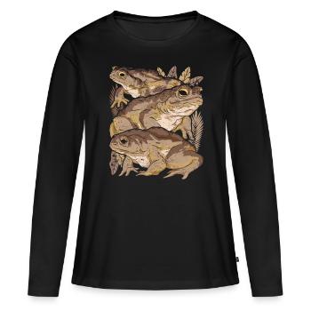 Frog Toad - Women's Premium Organic Long Sleeve Shirt - black - Front - Julia (174cm)