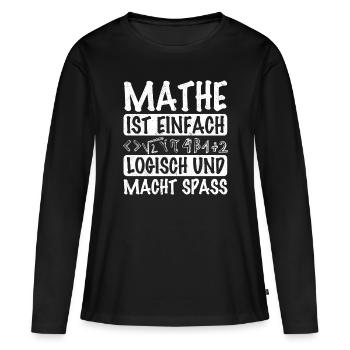Math is simply logical and fun - Women's Premium Organic Long Sleeve Shirt - black - Front - Julia (174cm)