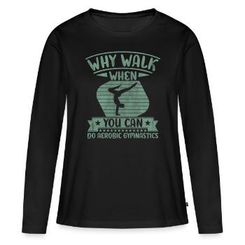 Acrobatic Gymnastics Sport Strength - Frauen Premium Bio Langarmshirt - Schwarz - Vorne - Julia (174cm)