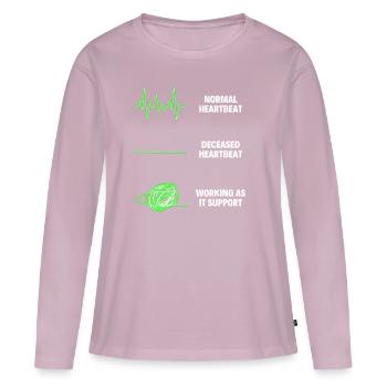 IT Support Worker IT Computer - Frauen Premium Bio Langarmshirt - Altrosa - Vorne - Julia (174cm)