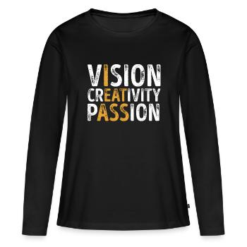 Lustige Vision Kreativität Leidenschaft Erwachsenenhumor - Frauen Premium Bio Langarmshirt - Schwarz - Vorne - Julia (174cm)