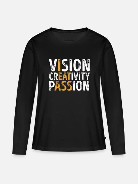Lustige Vision Kreativität Leidenschaft Erwachsenenhumor - Frauen Premium Bio Langarmshirt - Schwarz