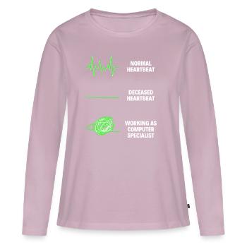 Computer Specialist Hardware & Software Worker - Frauen Premium Bio Langarmshirt - Altrosa - Vorne - Julia (174cm)