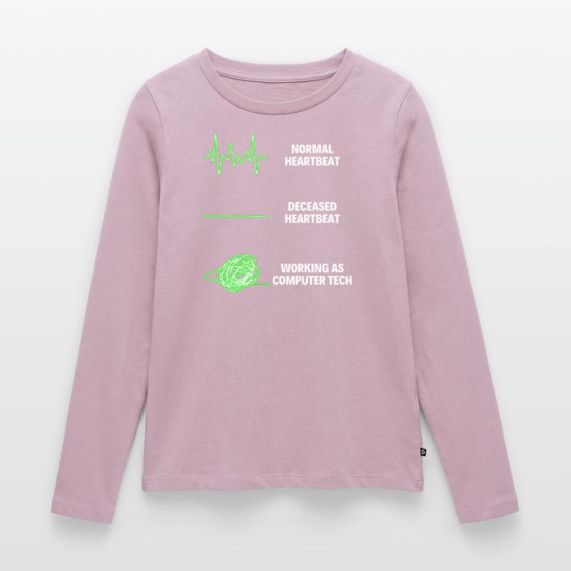 Computer Tech Funny Computer Technology WorkerS Frauen Premium Bio Langarmshirt