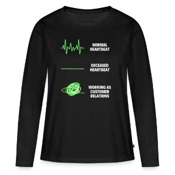 Customer Relations Management Customer Service job - Frauen Premium Bio Langarmshirt - Schwarz - Vorne - Julia (174cm)