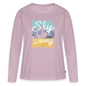 Vintage Freefall Thrill Skydiving - Women's Premium Organic Long Sleeve Shirt - dusky pink - Front - Julia (174cm)