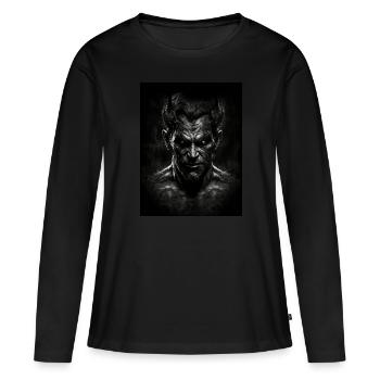 Demonic Portrait - Women's Premium Organic Long Sleeve Shirt - black - Front - Julia (174cm)