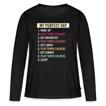 Funny Temple Blocks Players Temple Blocks Lovers - Frauen Premium Bio Langarmshirt - Schwarz - Vorne - Julia (174cm)