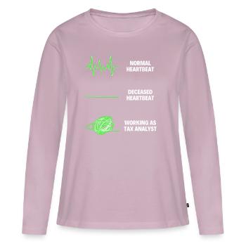 Funny Tax Analyst Worker Funny Tax Accountant Jobs - Frauen Premium Bio Langarmshirt - Altrosa - Vorne - Julia (174cm)