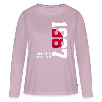 LIMITED EDITION 1987 JAPAN 39TH BIRTHDAY - Women's Premium Organic Long Sleeve Shirt - dusky pink - Front - Julia (174cm)